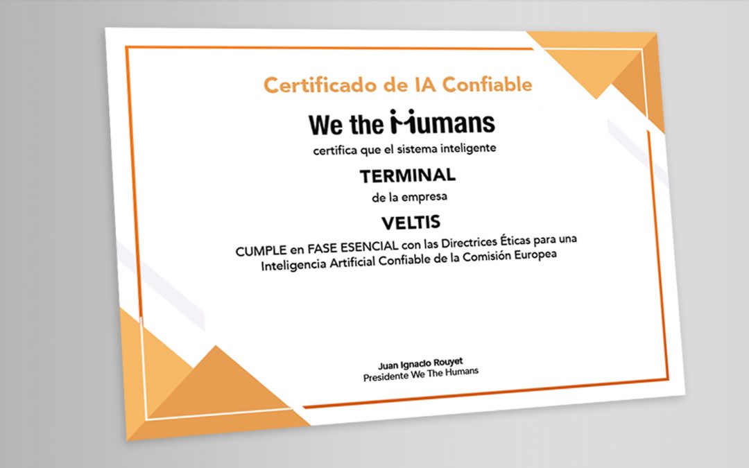 Veltis, primera FINTEC inmobiliaria en obtener la Certificación para una IA responsable de We The Humans